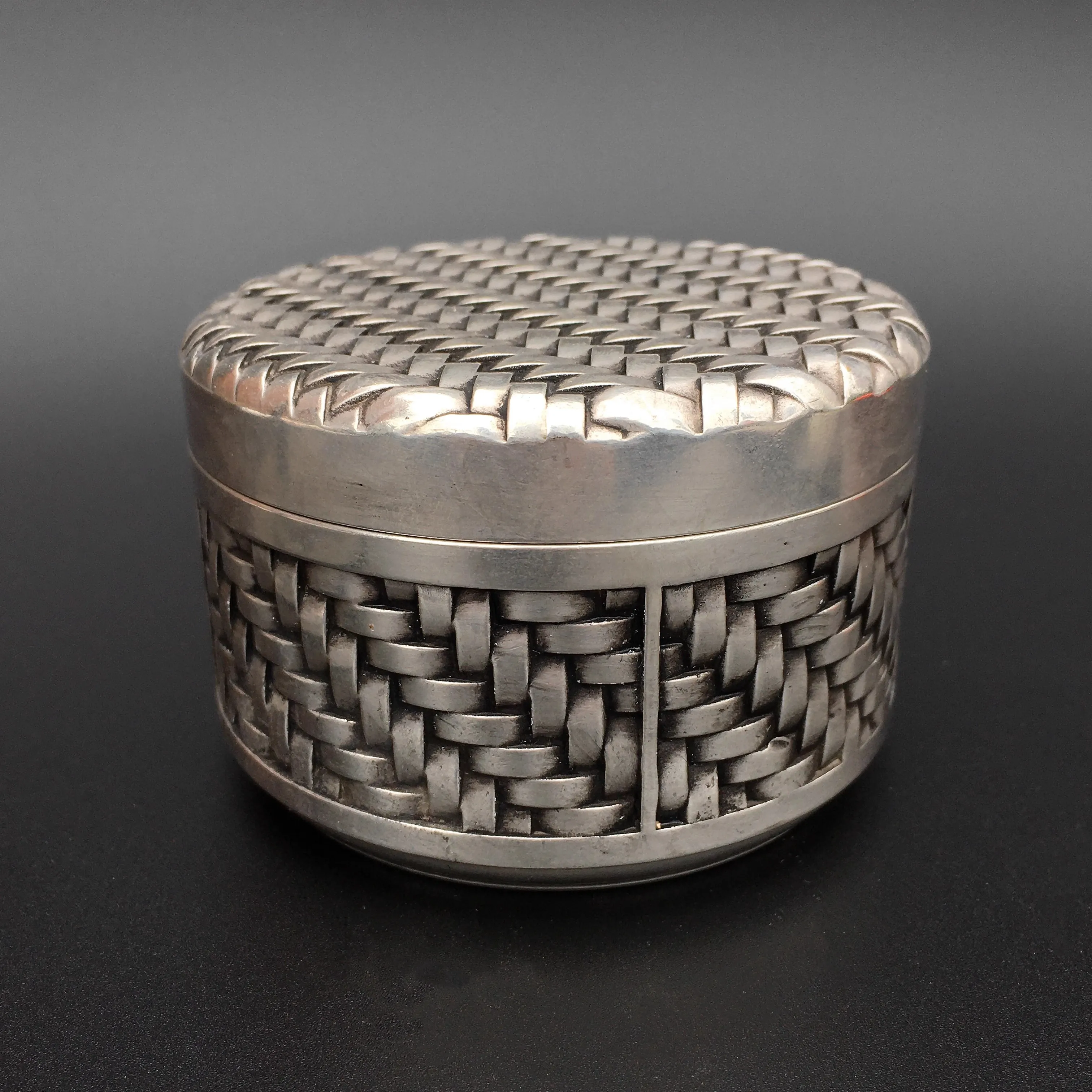 Antiques and miscellaneous collection of antique tea jars cigarette tray antique bronze ornaments bamboo bracelet silver box