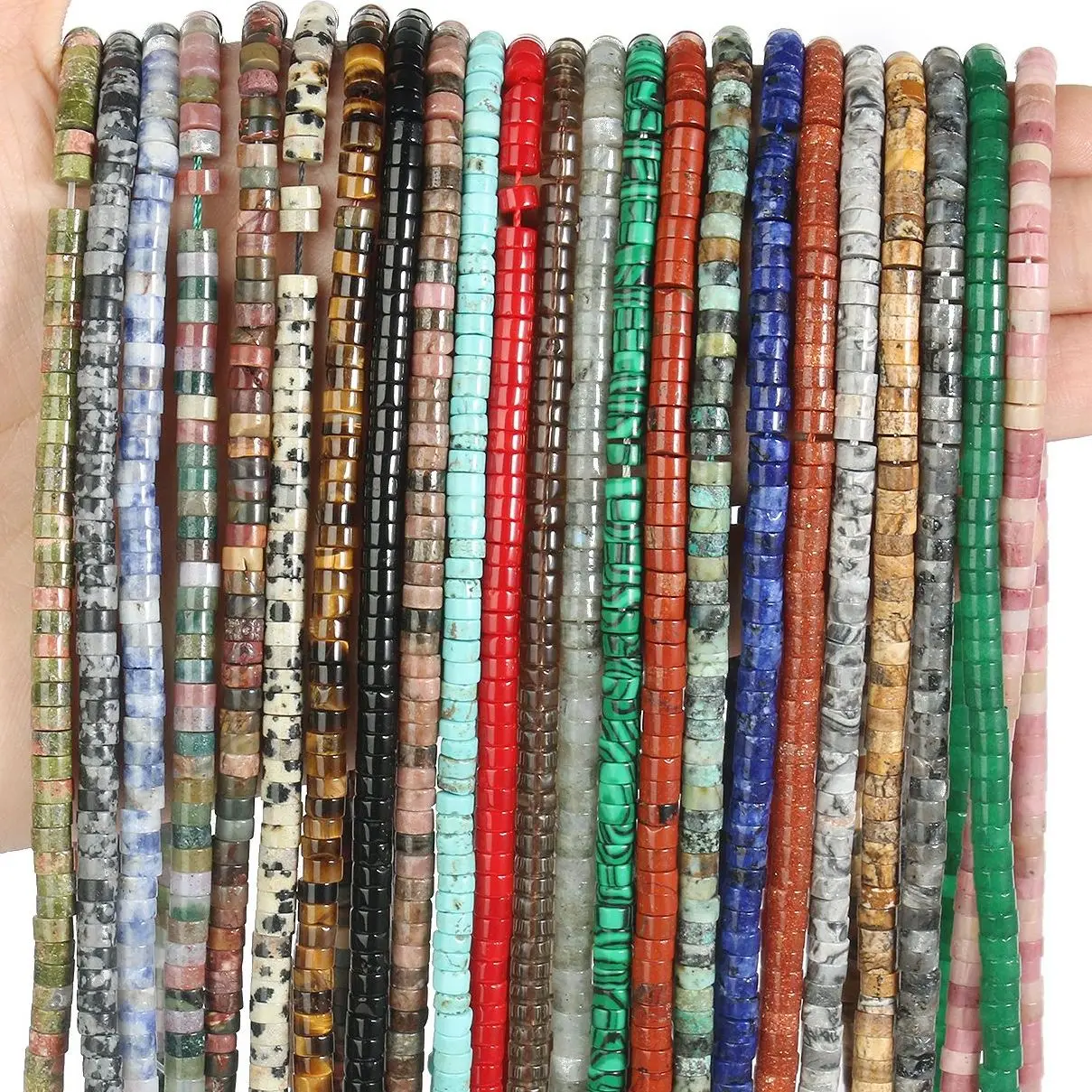 Natural Gem Stone Cylinder Tube Beads Handmade DIY Woman Bracelet Necklace Loose Spacer Beads For Jewelry Making DIY Accessories