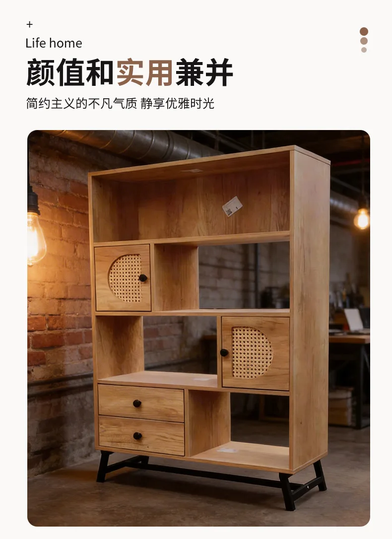 Simple bookshelf, tea room display stand, homestay hotel entrance shelf, living room ornament