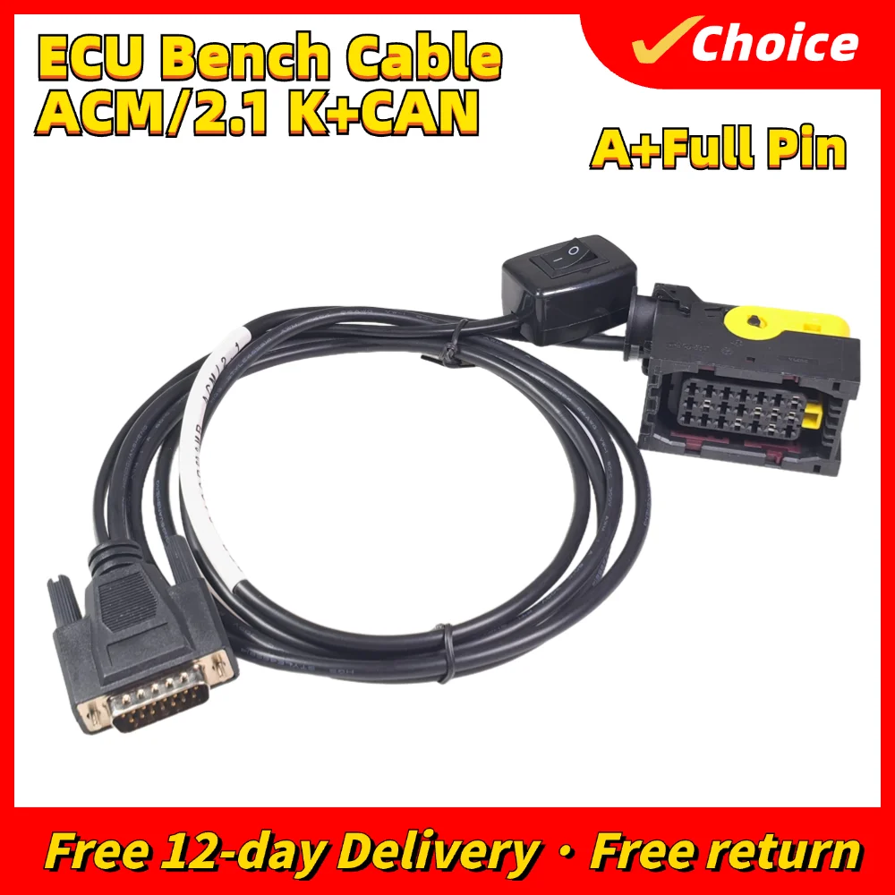 For MB ACM ACM2.1 ECU Bench Cable For Mercedes-Benz Trucks ACM 2.1 K-line CAN Cable ECU Diagnostic Tool Cable Adapter for Benz