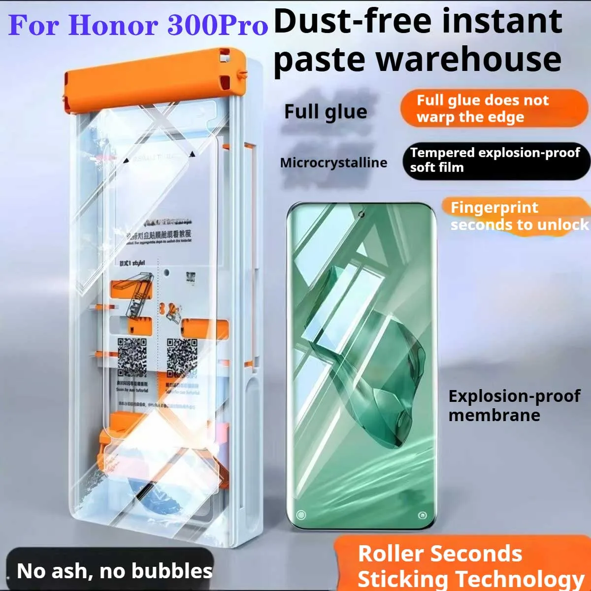 Honor300Ultra Roller Second Stickers Curved Screen Protector For Honor 300Pro Ceramic Film Honor300Pro Full Coverage Soft HD