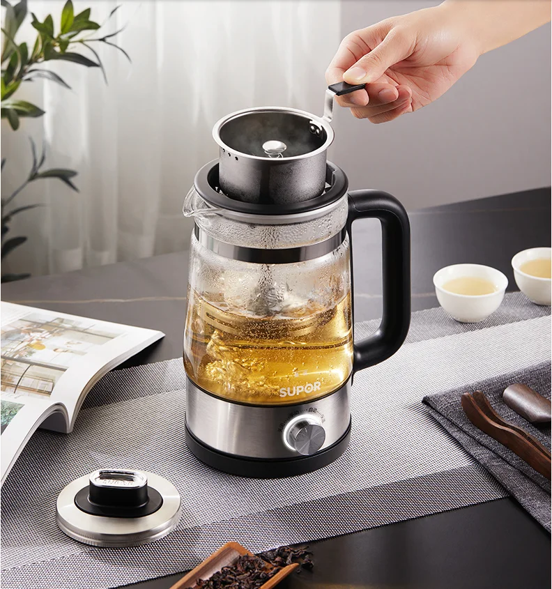 220 فولت غلاية كهربائية صغيرة الشاي وعاء الطبخ الزجاج رذاذ البخار إبريق الشاي التلقائي 1L الأجهزة المنزلية غلاية