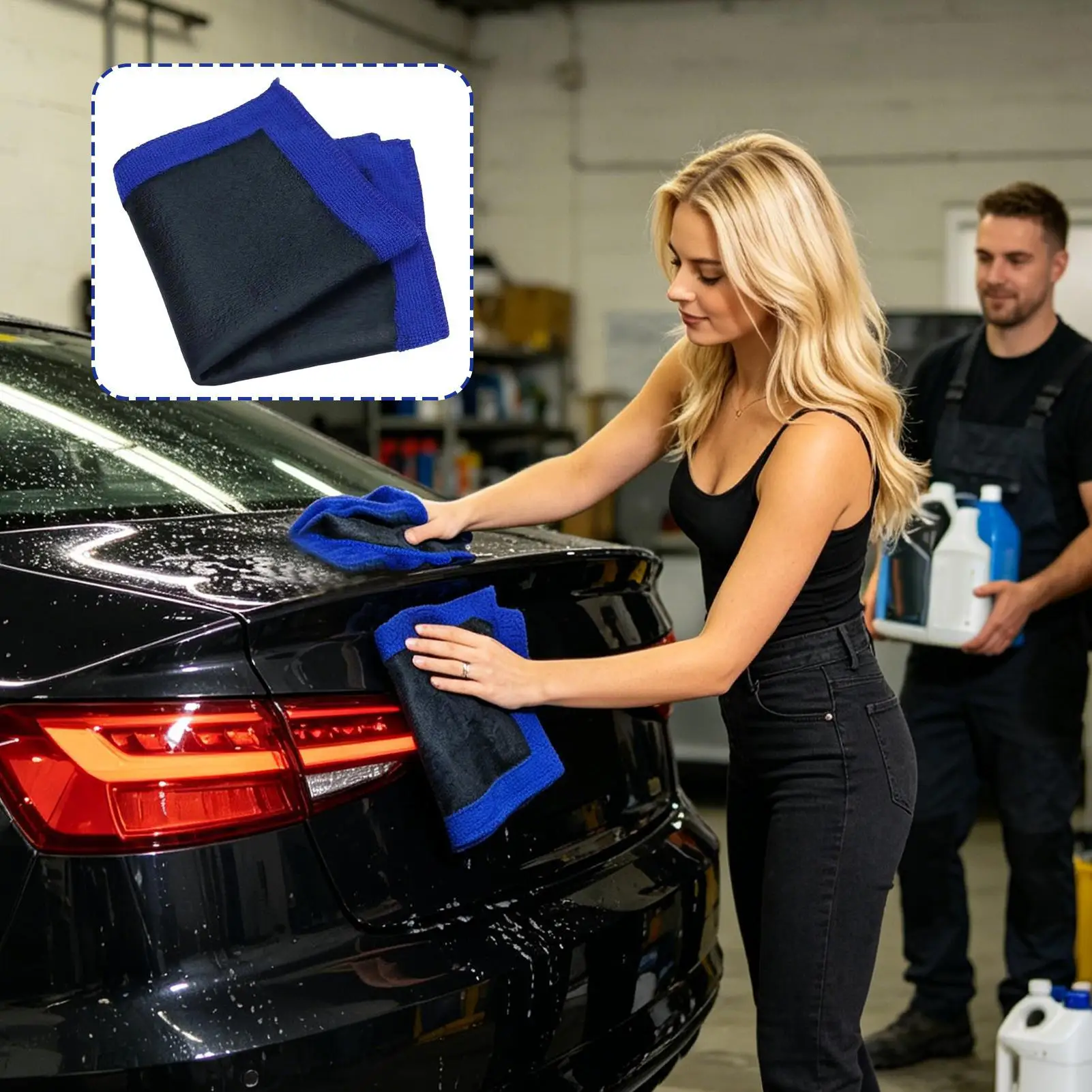 Clay Bar Towel for Car Detailing Microfiber Fine Grade Synthetic Mitt Auto Detailing Towel for Interior Carpet Glass Paint Wheel