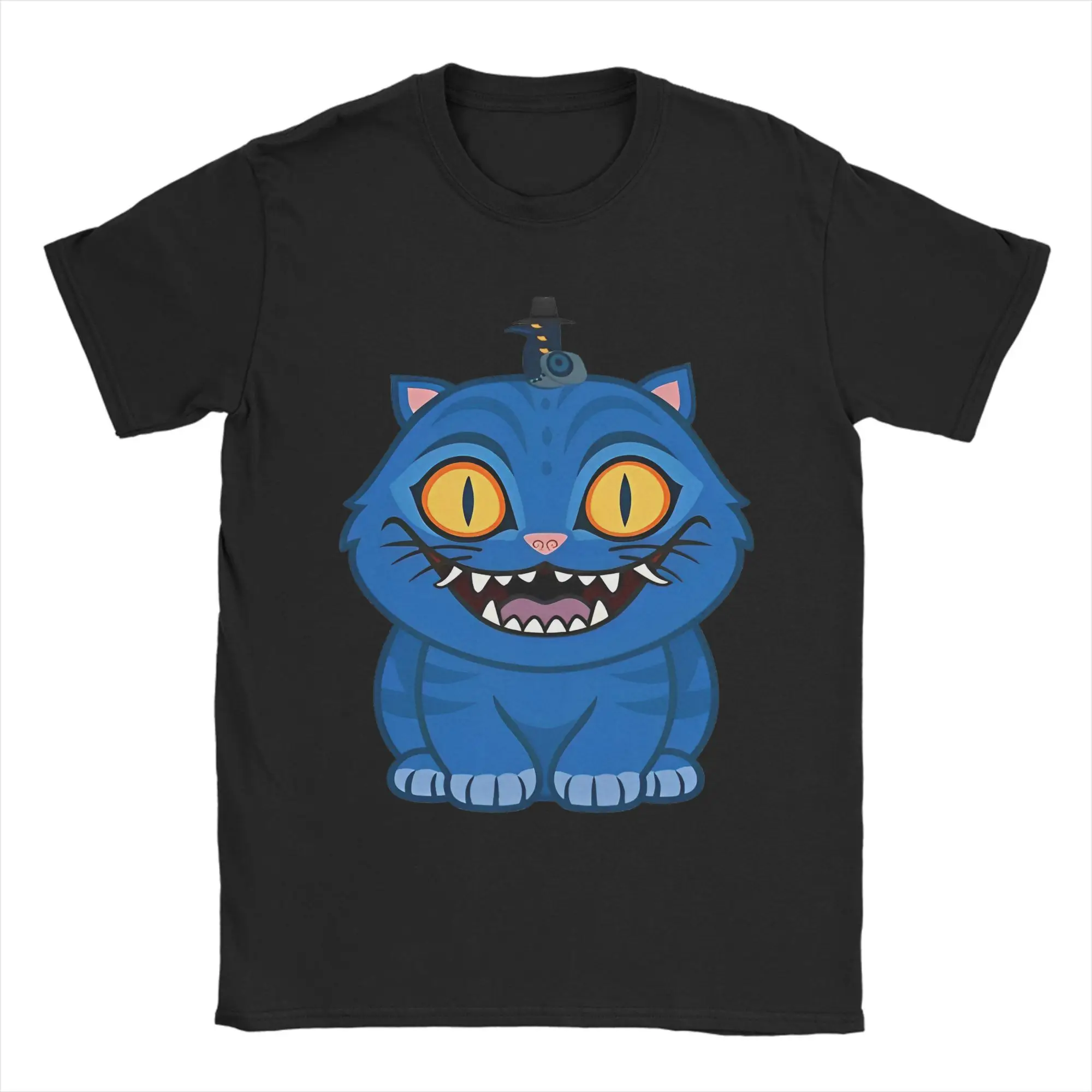 

Men's KPop Demon Hunters Blue Tiger And Magpie T Shirt 100% Cotton Tops Funny Short Sleeve Round Collar Tees T-Shirt