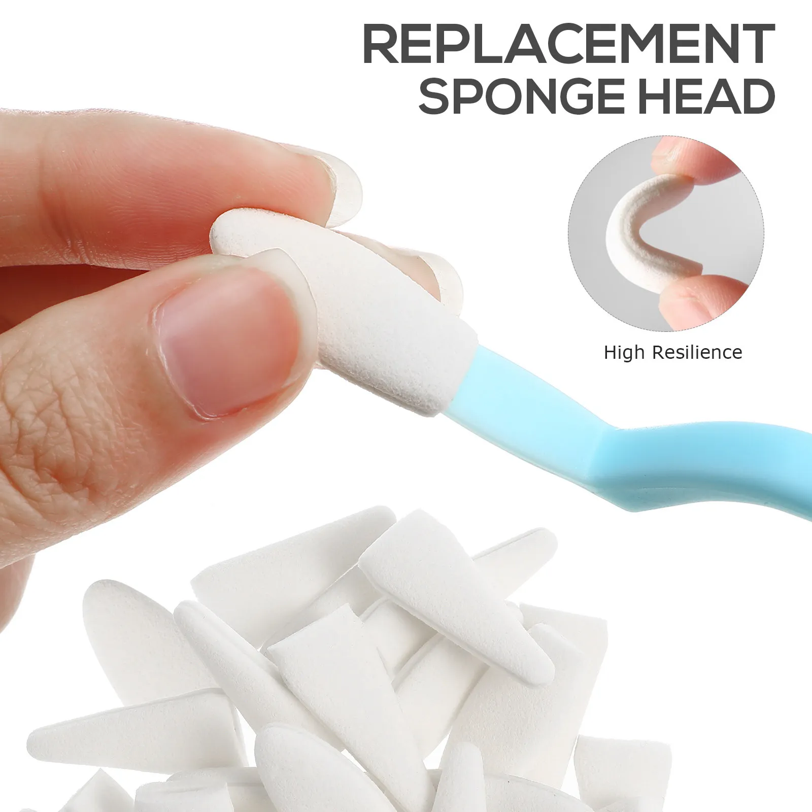40Pcs Professional Kneading Eraser Sponge Tips Precision Sketch Eraser Refills Replacement Heads for Pencil Mark Removal