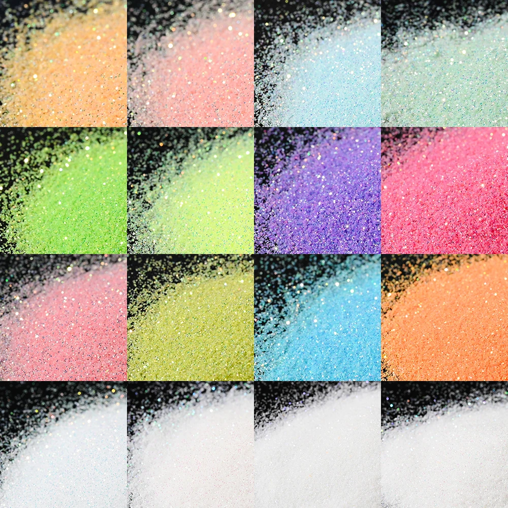 1개 반짝이는 캔디 스웨터 효과 네일 글리터 무지개빛 설탕 모래 파우더 크롬 피그먼트 네일 매니큐어 폴리시 네일 장식