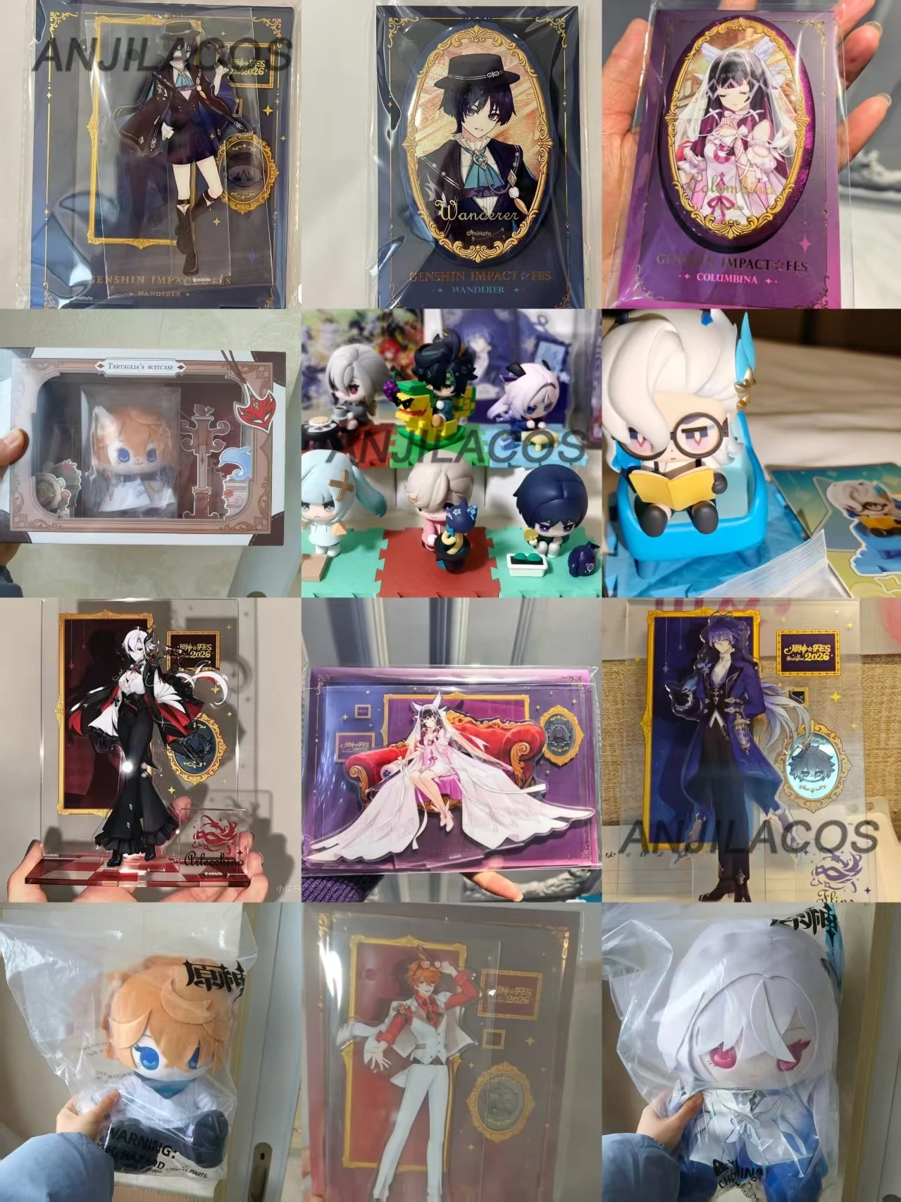 

In Stock Official Genshin Impact 2026 FES Tartaglia Skirk Arlecchino Flins Columbina Wanderer Figure Doll Badge Acrylic Stand