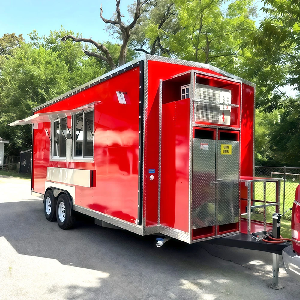 

Mobile BBQ Food Truck Kiosk Ice Cream Taco Cart Sweet Corn Shop Fast Food Trailer off road camper trailers for Sale
