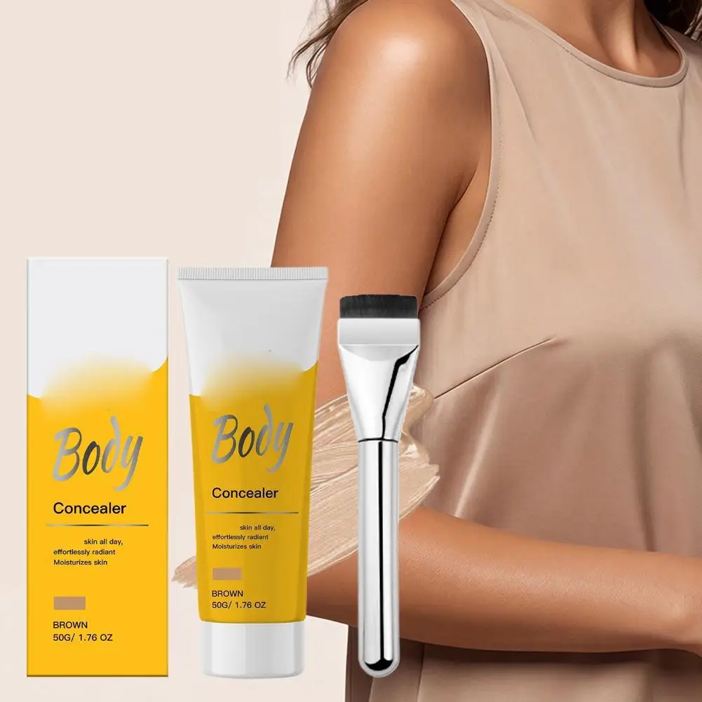 Deeply Hydrating Body Concealer With Makeup BrushFull Coverage Tattoo CoverUp Nourishing Cream Cover Scars Spots Cosmetics Tool