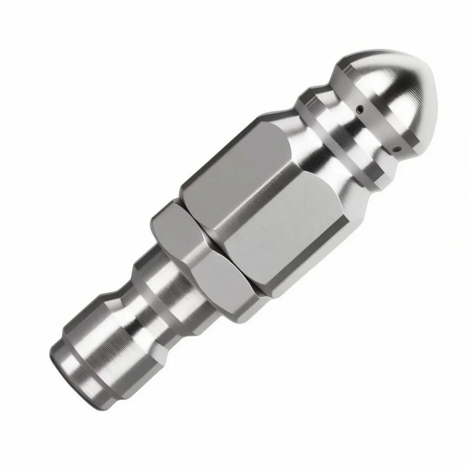 High Pressure Sewer Nozzle Stainless Steel Drain Cleaning Head 1/4 Quick Connect for Sink and Pipe Jet Cleaning