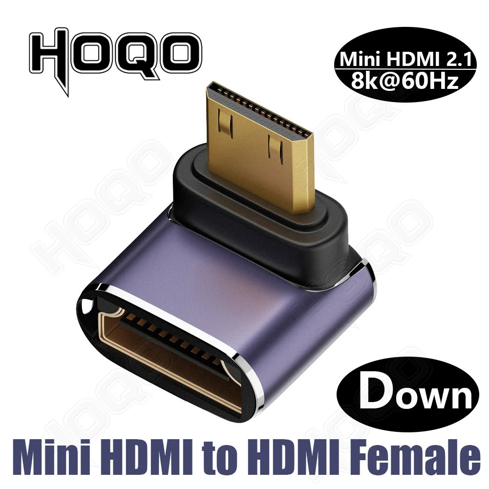 90 stopni Mini Hdmi płeć 8k U kształt Mini Adapter HDMI do HDMI 180 stopni 4K 120HZ kąt nachylenia minihdmi prostopadły dla Z16P