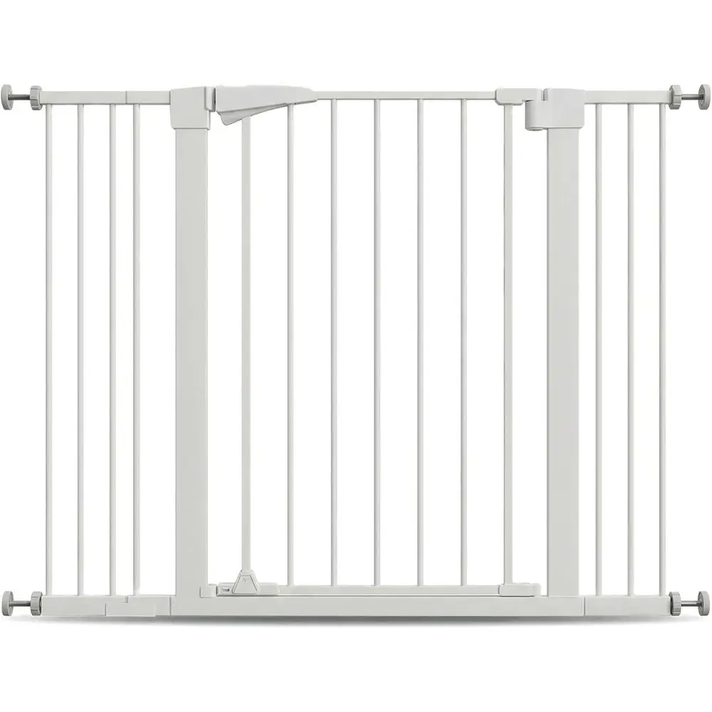 Prure Mounted Pet Gate or Dogs & Cats - Auto-Close Walk Through Metal Dog Gate - Extra Wide Indoor Saety Barrier or Doorways, St