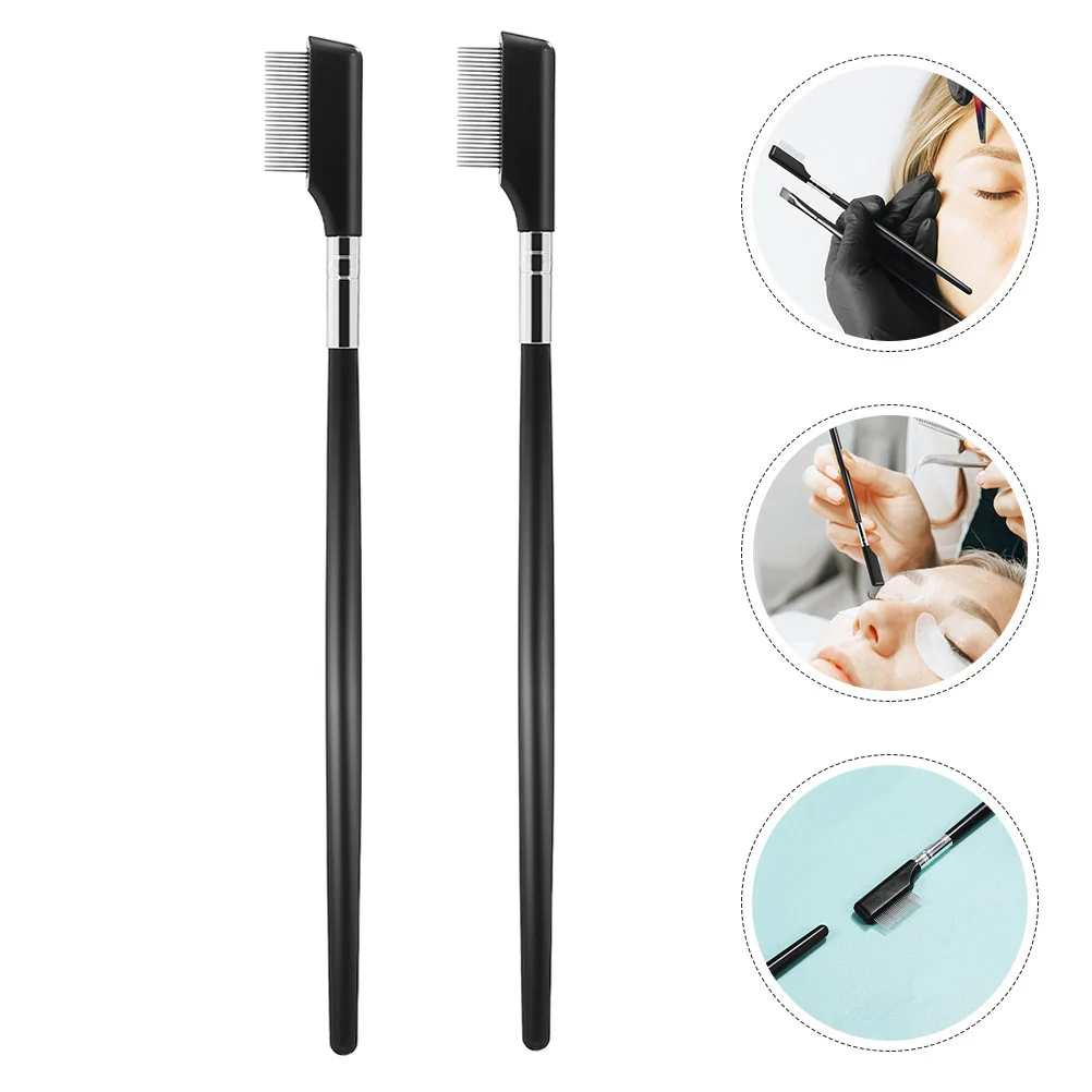 

4Pcs Lash Comb and Brush Set Stainless Steel Eyelash Grooming Tool for Extension Application Natural Look Non Damaging Design