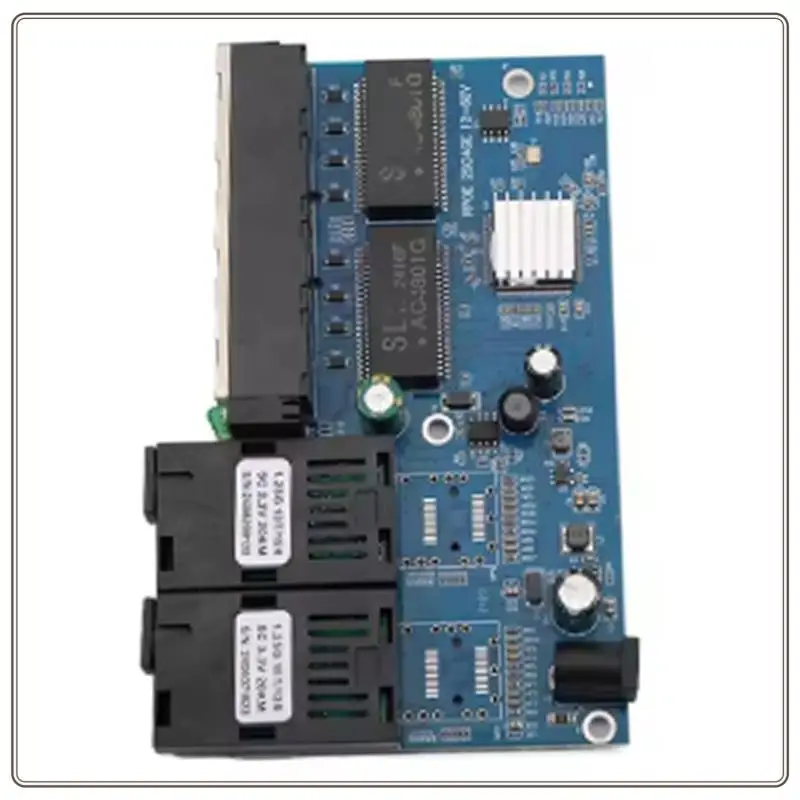 Gigabit Fast Ethernet Switch Fiber Reverse POE Singlemode 2 Fiber Optic Ports And 4 RJ45 Ports Optical Media Converter-ABDQ
