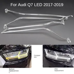 아우디 Q7 2017-2019 LED DRL 라이트 가이드 플레이트, 라이트 가이드 튜브 헤드라이트, 주간 러닝 라이트 가이드 엔젤 아이