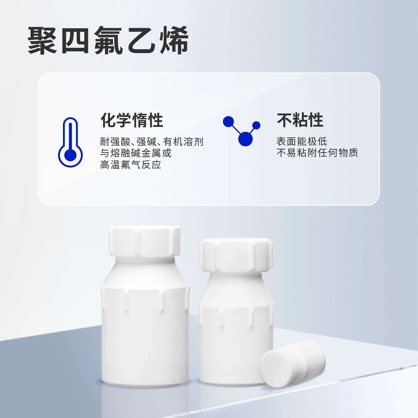 Polytetrafluoroethylene Reagent Bottle, Heat-Resistant PTFE Wide-Mouth and Narrow-Mouth Bottles, F4 Teflon Wide-Mouth Bottles, a