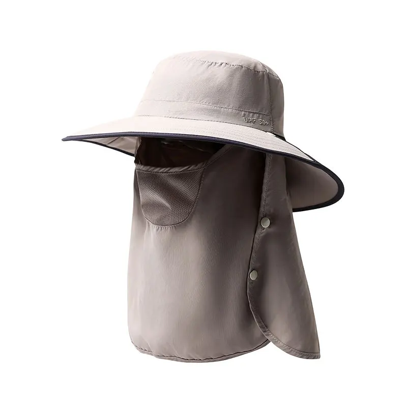 

Outdoor Sun Hat, Men's Fishing Hat, Detachable Sun Women's Foldable Mountaineering Hat, Breathable Large Brimmed Fisherman'