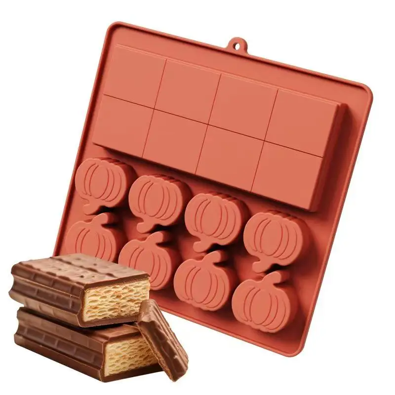 Moldes de silicona para calabazas, moldes para pasteles, moldes para oreo, molde para magdalenas y magdalenas, molde para bomba de Chocolate caliente para hornear en otoño y cera derretida
