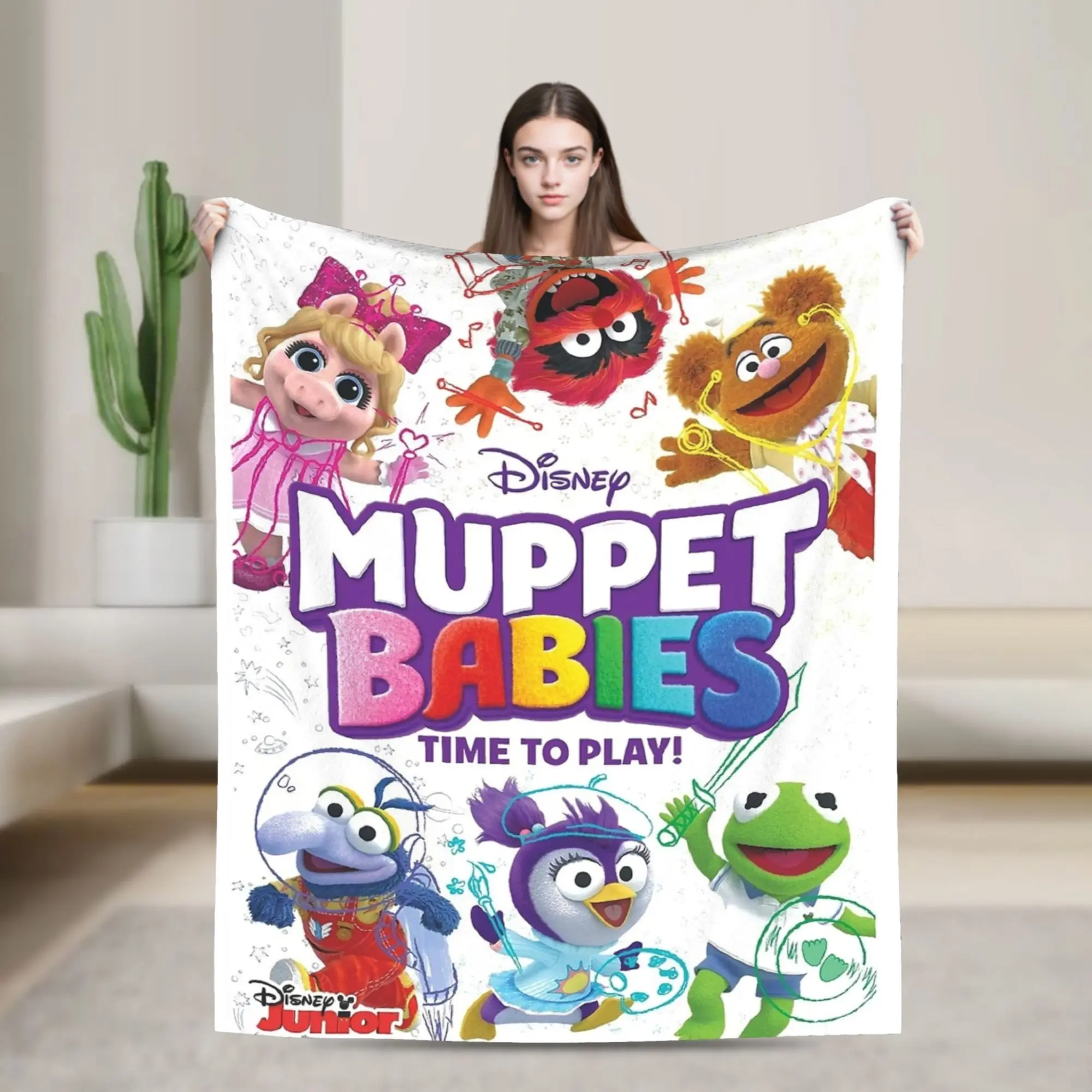 The Muppet Babies Time to Play Blankets  Flannel Funny Breathable Throw Blankets for Home  Winter