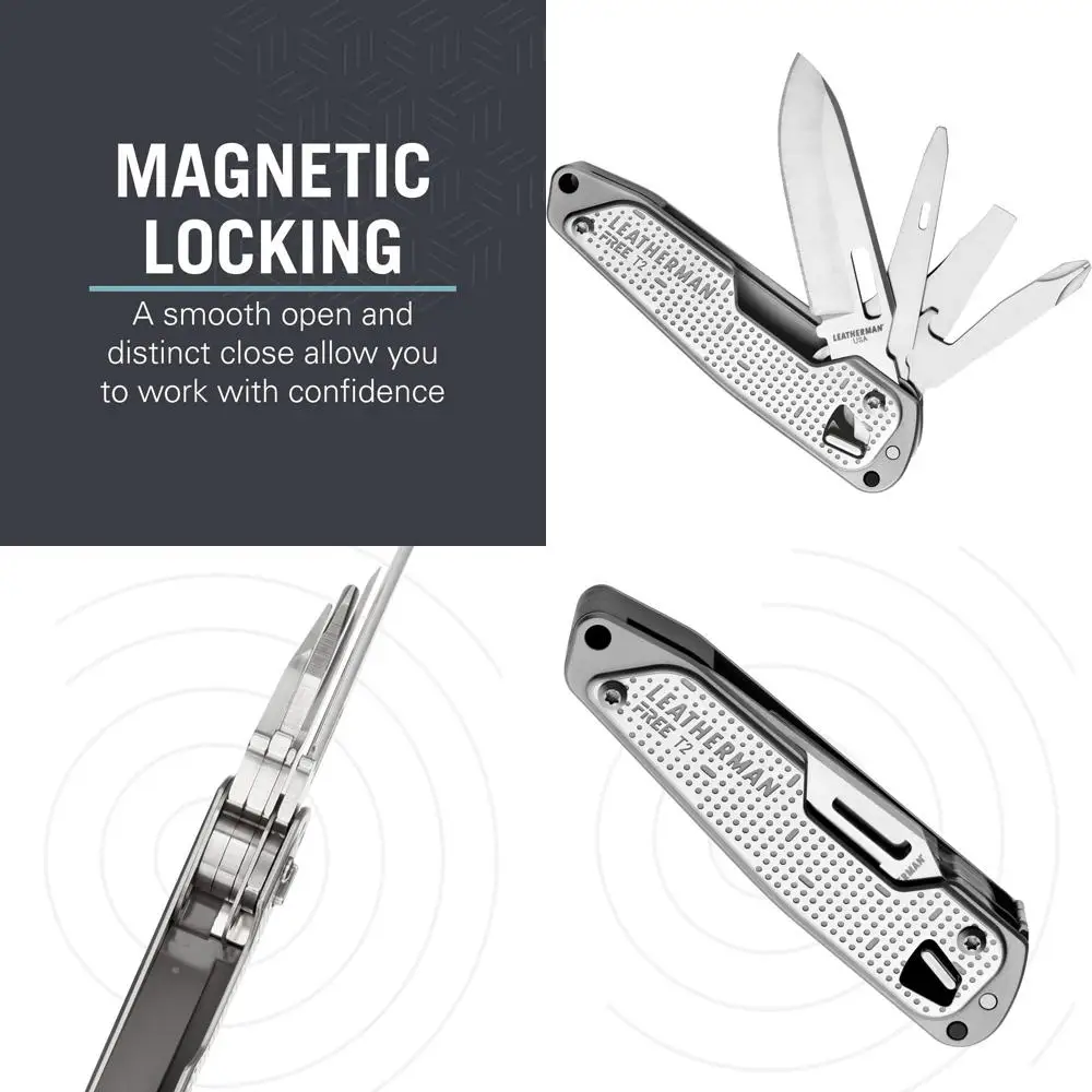 

, FREE T2 Multitool and EDC Pocket Knife with Magnetic Locking and One Hand Accessible Tools, Made in the USA