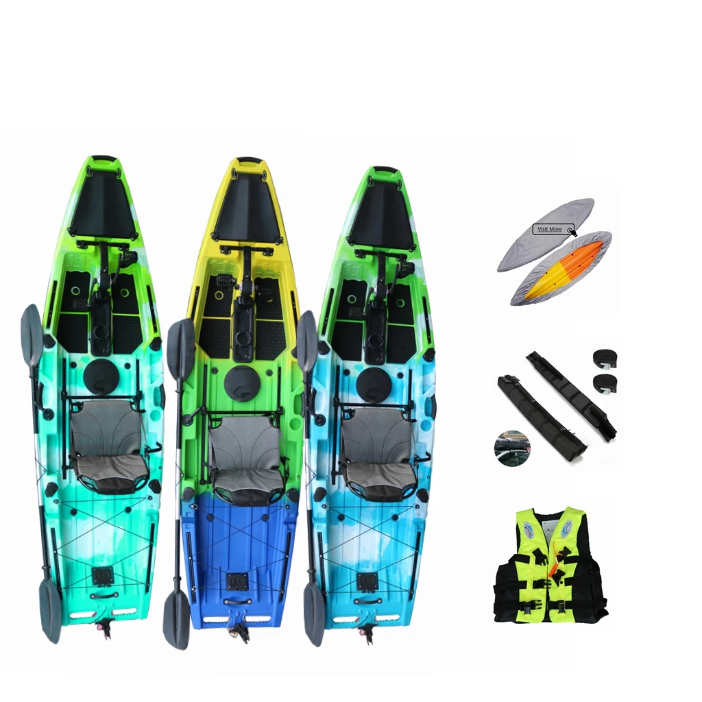 Vicking Single Seat Foot Pedal Drive Fishing Kayak With Rudder System Hdpe Plastic CE Customized 3 Years Bigfish Max 125 Kayak