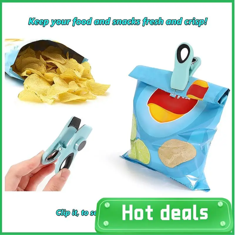 Зажимы для сумок LUDA с магнитами — зажимы для пищевых продуктов, зажимы для чипсов, уплотнительные зажимы, зажимы для сумок для хранения продуктов, пакеты для закусок и пакеты для продуктов питания