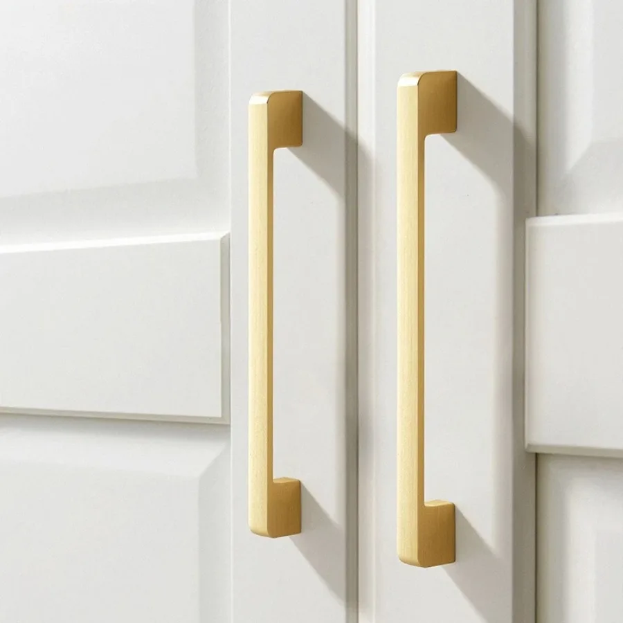 

European Furniture Handles Golden Long Cabinet Door Handles Kitchen Drawer Bedroom Wardrobe Bathroom Cabinet Handles Accessories