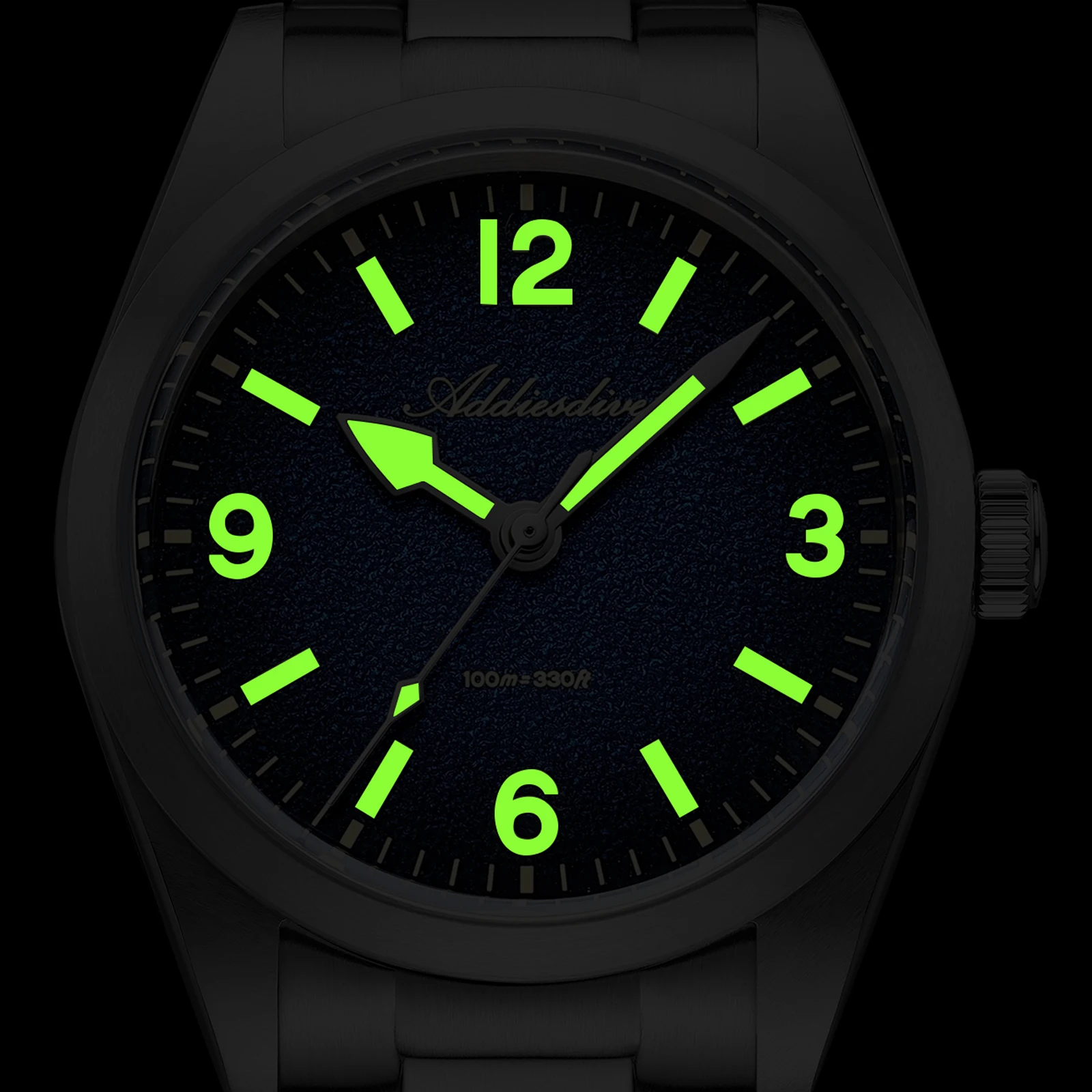 

ADDIESDIVE NEW Stainless Steel Quartz Watches 100M Waterproof BGW9 Luminous 36mm Mens Watches AD2544 Man Relogios Masculino