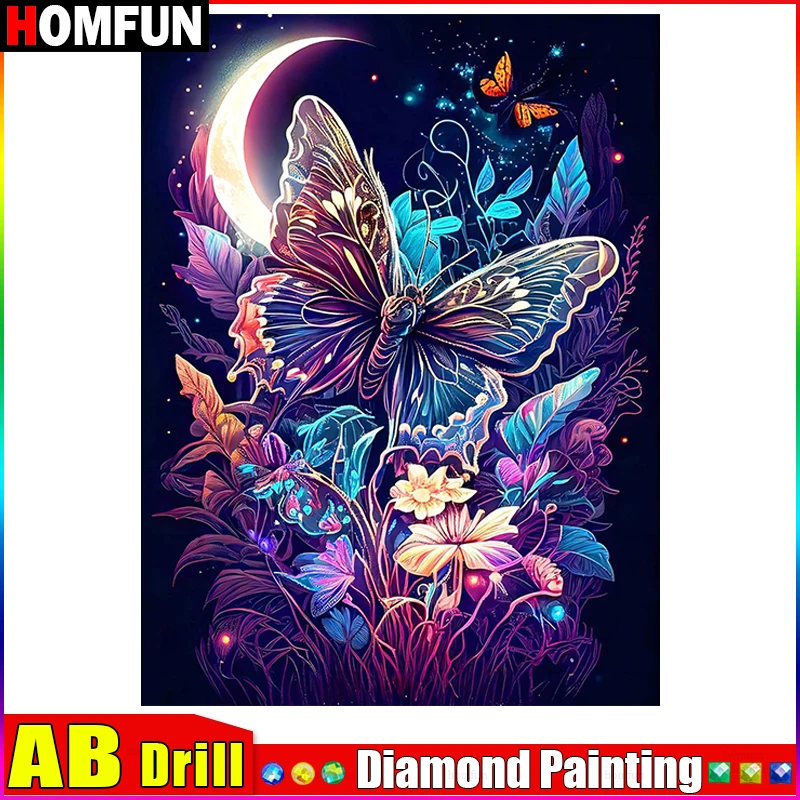 HOMFUN AB 5D Diamond Embroidery Needlework Kit 