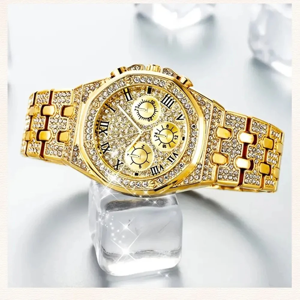 Orologi da donna con diamanti orologi da polso da donna in oro orologi da polso da donna con strass di marca di lusso da donna