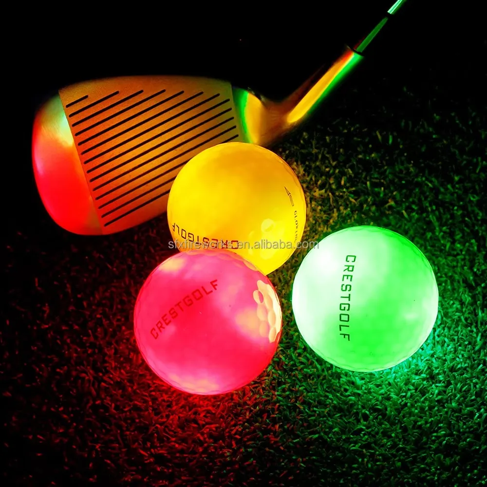 8pcs LED Golf-Balls for Night Glow in The Dark Golfed Ball with 4 Light Super Bright Six Colors Best Gift for Golfers