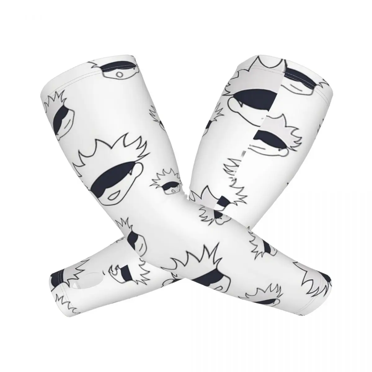 五条悟 アウトドア アームスリーブ 日焼け止め UVカット 夏用 アイスシルク サイクリング タトゥースリーブ