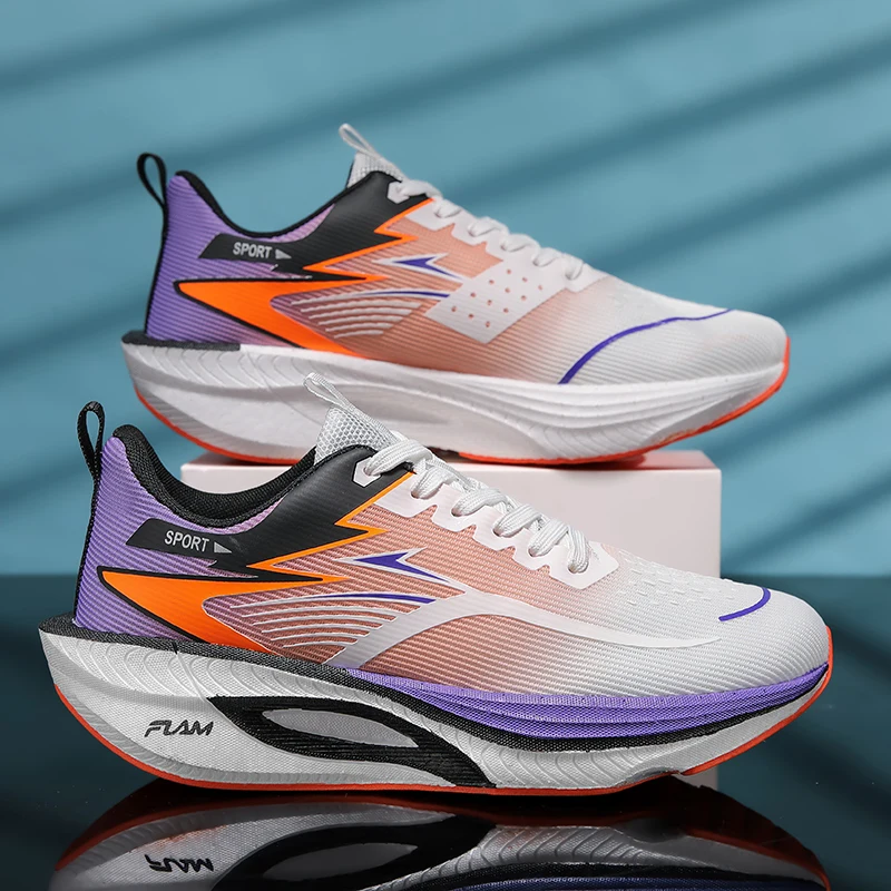 

Мужские кроссовки для бега с карбоновой пластиной, специализированные для марафона, дышащие, легкие, женские удобные нескользящие кроссовки для отдыха