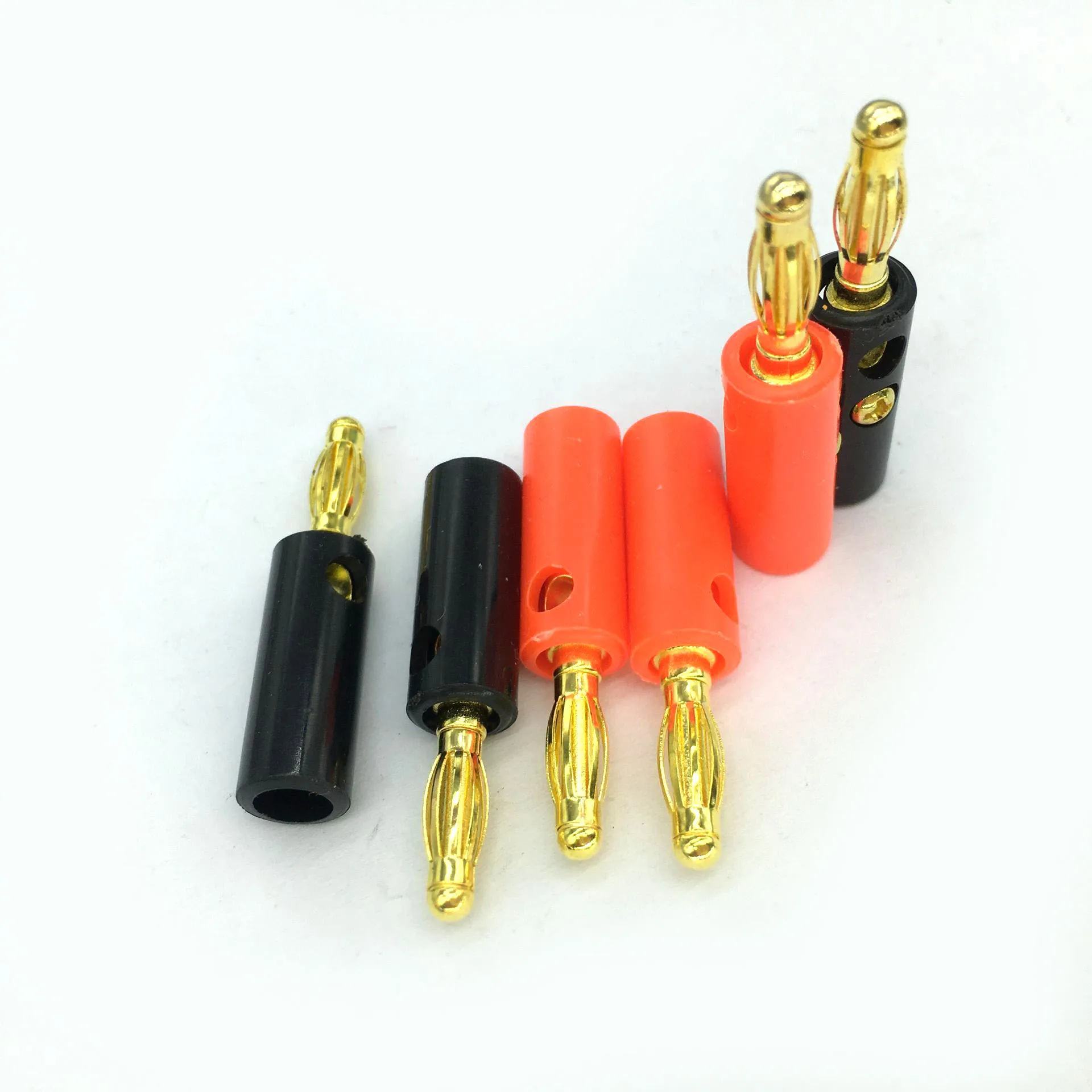 1000PCS 100PCS 20Pcs 10PCS 4mm Audio Speaker Wire Cable Adapter Connector Screw Banana Plug Gold Plated Black Red