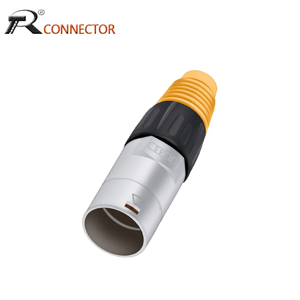 1pc RJ45 Waterproof Connector Aviation Male Plug Ethernet Network Adapter Converter 3 Colors Available