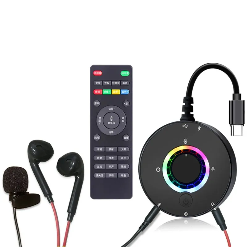 a16i-ensemble-de-carte-son-pour-diffusion-en-direct-miniature-avec-telecommande-accompagnement-bluetooth-et-micro-d622