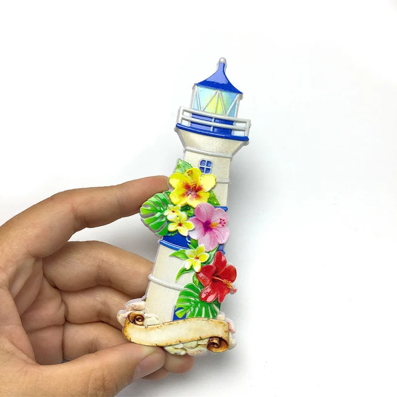 

Cute Hawaii Kilauea Lighthouse 3D Resin Fridge Magnet - Aimants Frigo Refrigerator Magnets for Room Decor Home Decor