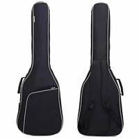 Simple Black White Edge Style Thickend Guitar Bag 10mm Cotton Pad Bass Backpack Shoulder Bag Cover Carrying Case Optional