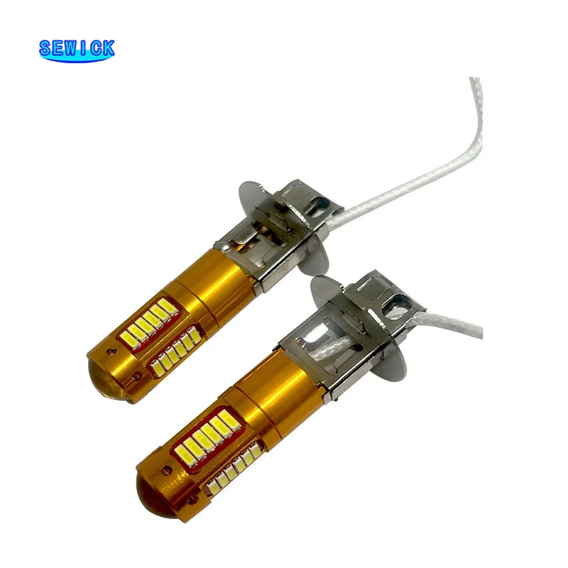 

100Pcs 6000K 30SMD 4014 H1 H3 881 T10 PW24W LED Bulbs For Car Fog Lights DRL Lamps Daytime Running Lights