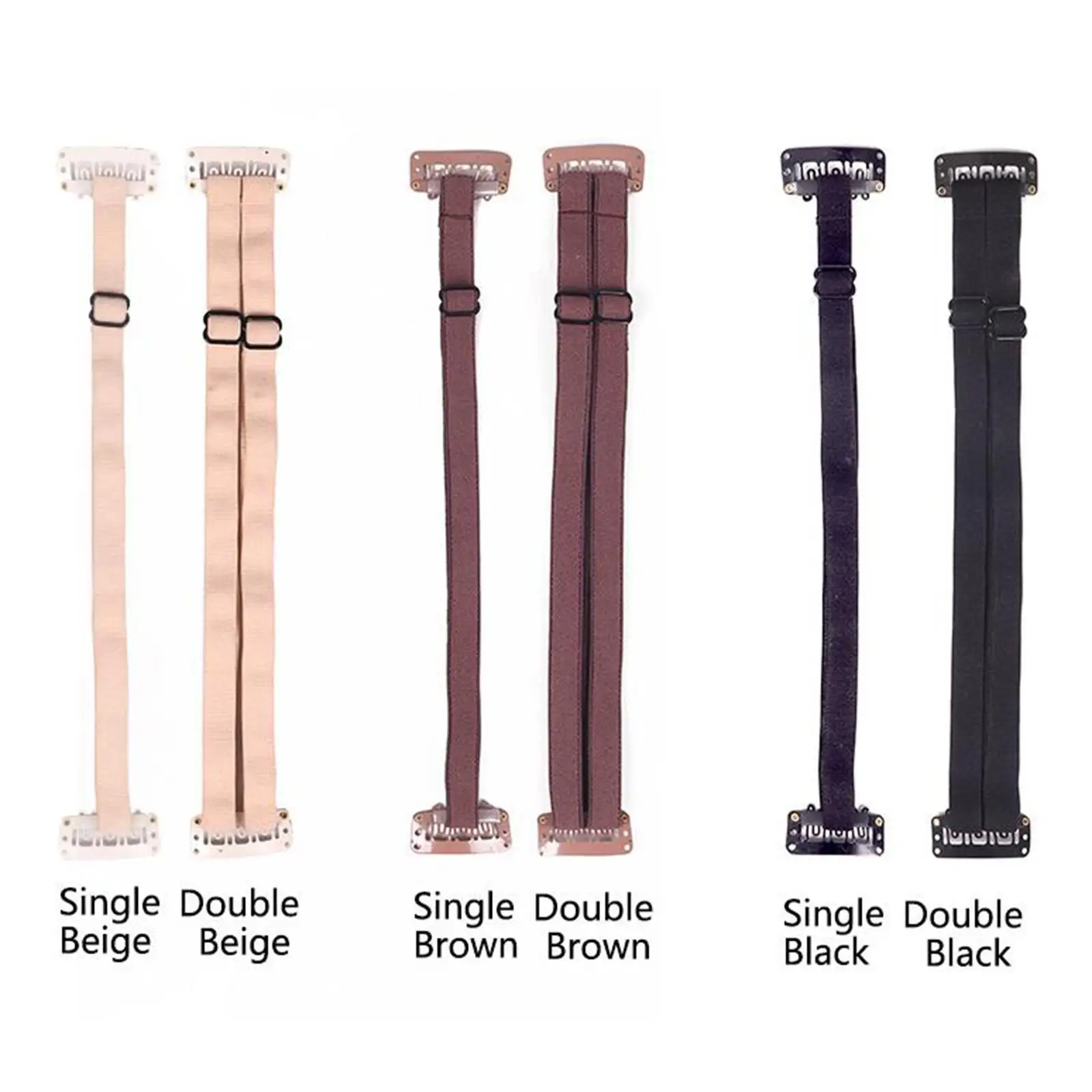 أشرطة تمدد من النايلون لرفع العينين والحواجب مشبك Bb شريط مرن مطاط قابل للتعديل لأشرطة الوجه المضادة للتجاعيد للشعر