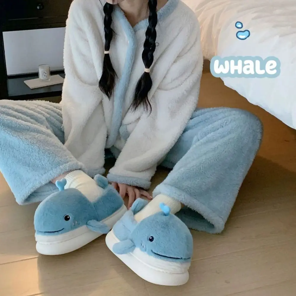 Soft Fluffy Home Slippers Women Comfortable Non-Slip Plush Warm Slippers Insulation Kawaii Cartoon Indoor Shoes Indoor