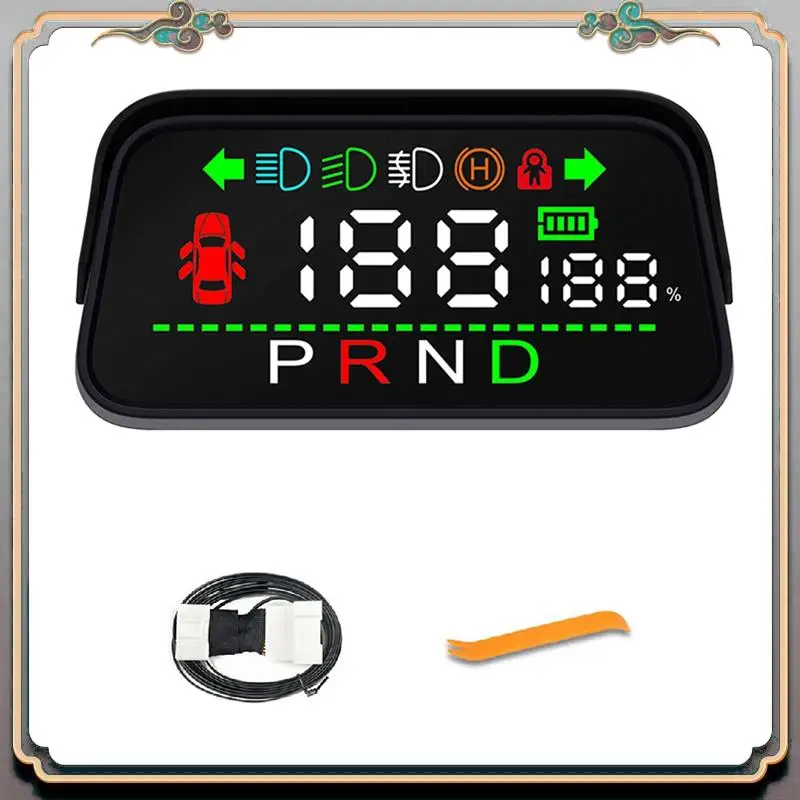 

A73Q-автомобильный проекционный умный дисплей, измеритель воздушного кода, ЖК-инструмент, HUD, сменные аксессуары для автомобиля для Tesla Model 3 Y