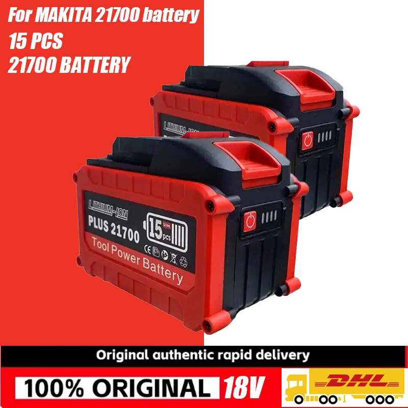 

18V 21V Lithium Battery 9.0AH Rechargeable for Makita 18V 21700 Battery with Capacity Indicator for Electric Wrench Power Tool
