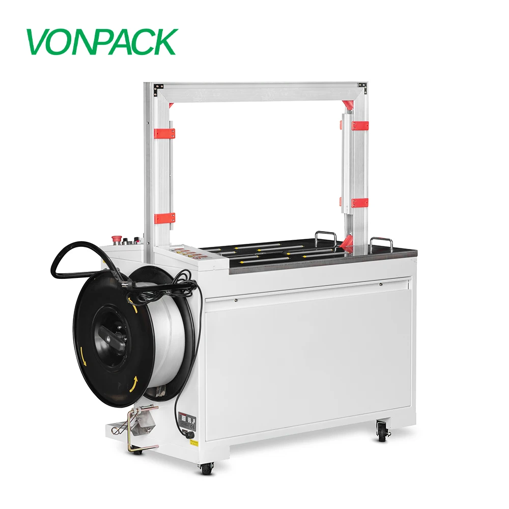 

MH301A High Table Strapping Machine Industrial Packer Automatic Iron Book Carton Box Packing Machine for Crate PP Strap