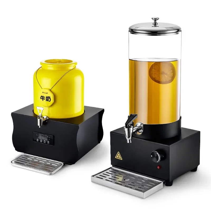 

juice tripod beverage machine buffet milk tripod ceramic insulation bucket can be electrically heated