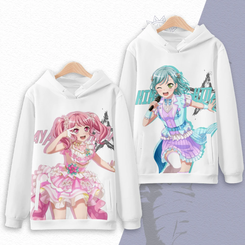 Anime BanG Dream Pastel*Palettes 3D Print Oversized Women/Men Hoodie Sweatshirt Y2K Streetwear Hip Hop Pullover Hooded Jacket