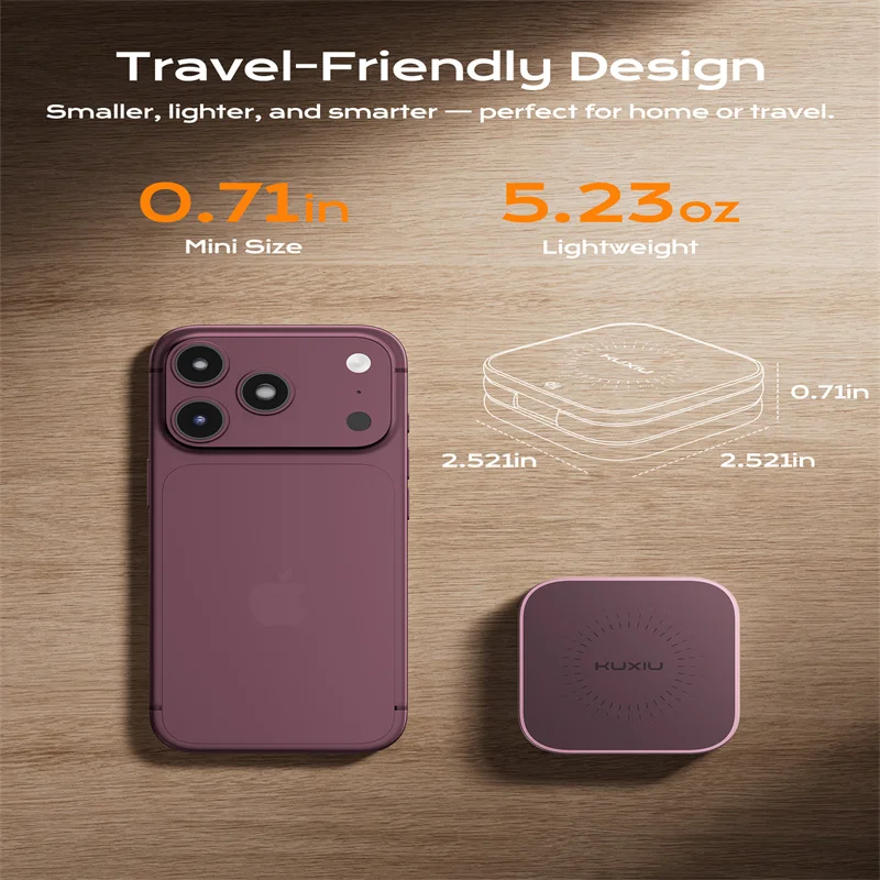 KUXIU X40 Turbo Qi2.2, kolor czerwony, 25 W, 3-w-1, składana, bezprzewodowa ładowarka MagSafe do iPhone 18, 17, 16, 15, 14, 13 / iWatch / AirPod. — zdjęcie produktu 5