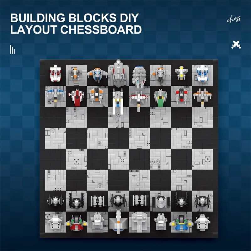 Chess Building Blocks - Galactic Battleship Model Kit, Puzzle for Kids' Strategic Play