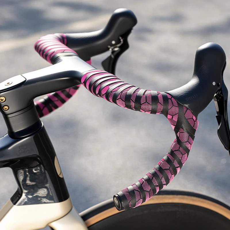 3D Silicone Perforated Breathable Handlebar Straps Non-slip Road Bike Handle Tape Anti-Vibration Cycling Drop Wrap Bar Tape Part