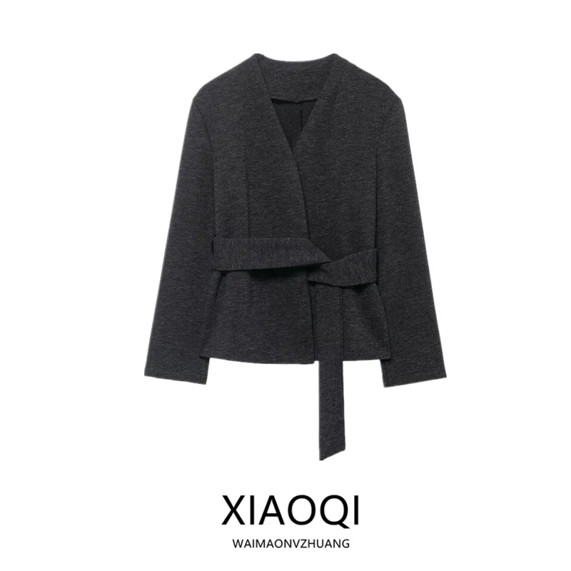 

Мягкая верхняя одежда, пальто для женщин с поясом, пригородное пальто Long Sve, Новое поступление, осеннее сезонное женское пальто Faion ort